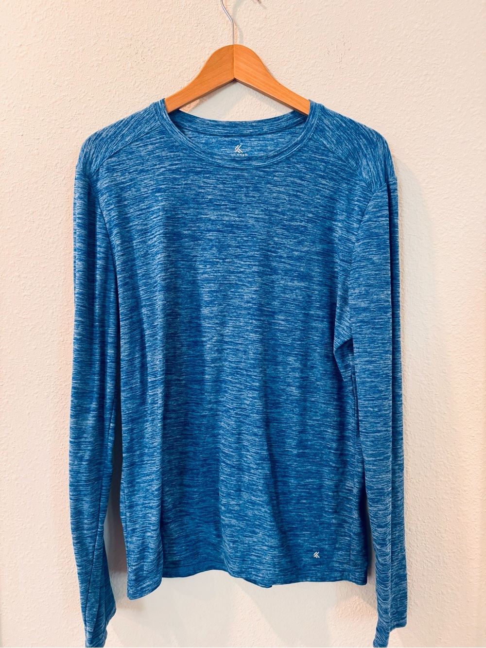 Kyodan Men's Long Sleeve Space-Dyed Blue Shirt